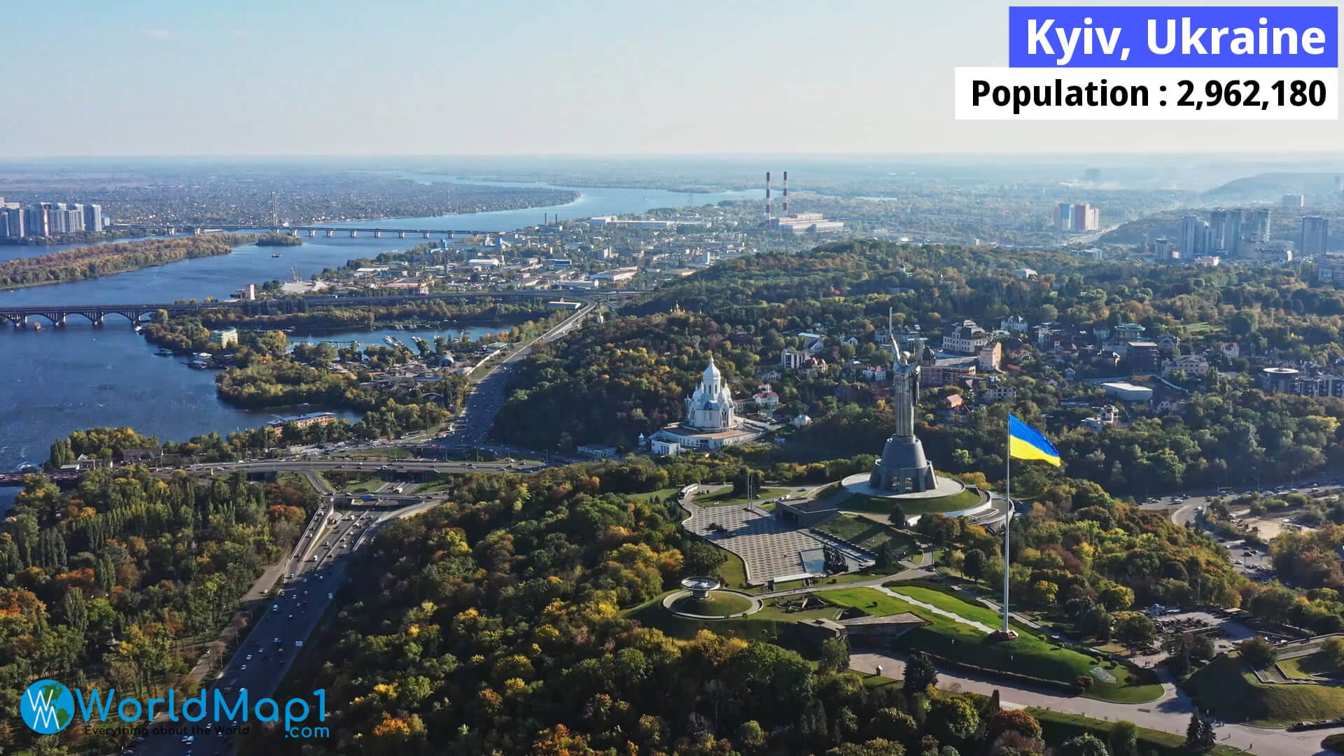 Kyiv Ukraine Aerial View